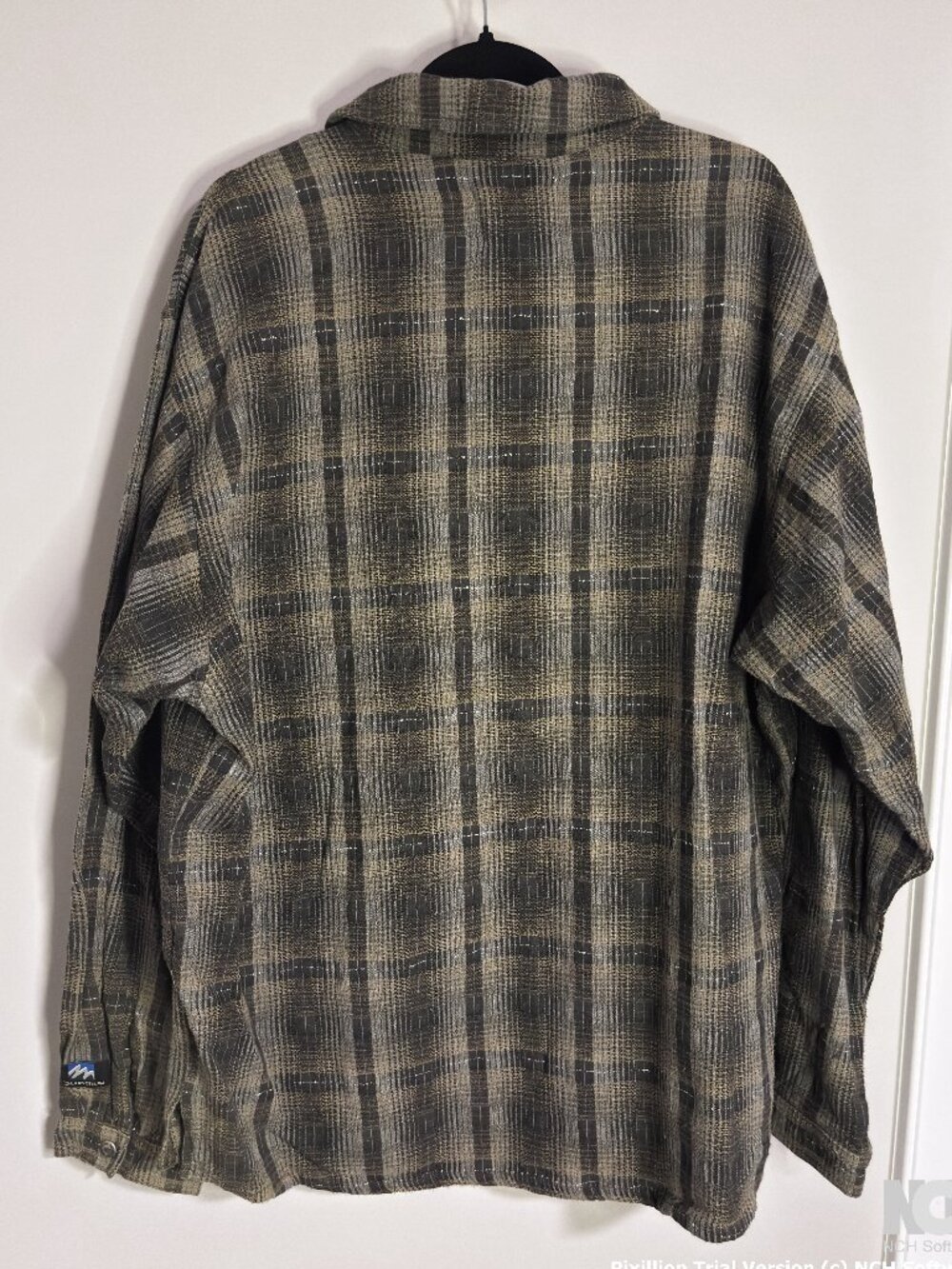 Logo Men's Spring/Summer/Fall Checkered Zip-Up Jacket - Picture 2 of 3